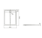 VITRA Aruna Shower Trays 120x80