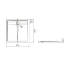 VITRA Aruna 90x90 shower trays