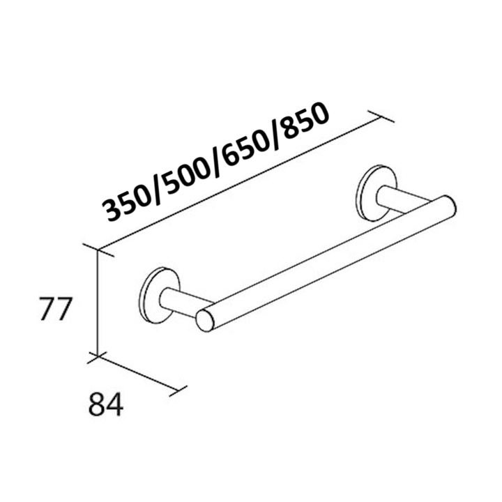 Towel holder BRAVAT Miami 35-50-65-85