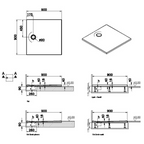 VITRA Leaf Shower Trays 90x90