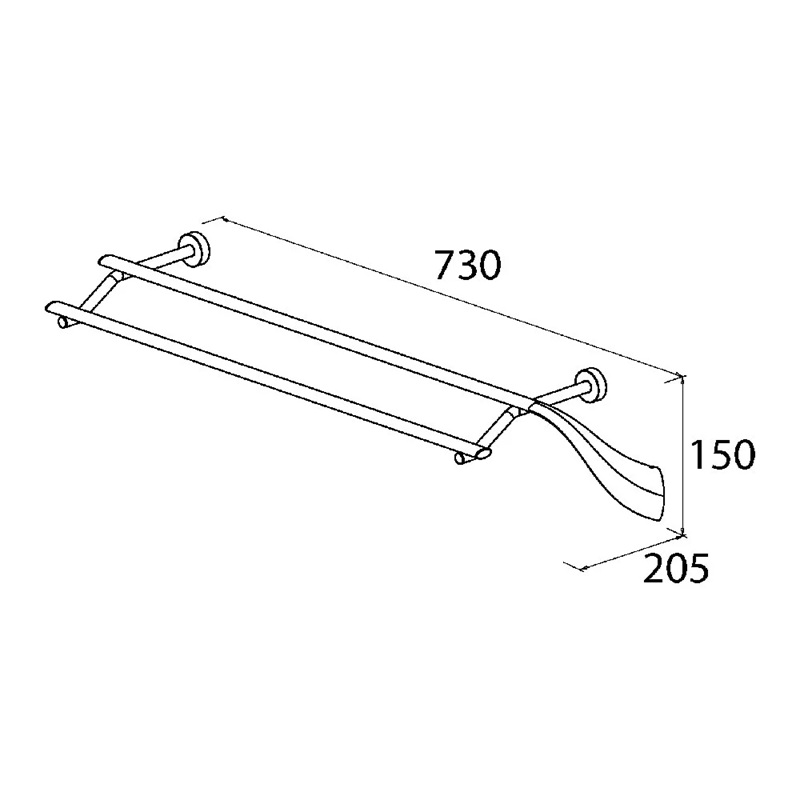 porte-serviettes double BRAVAT Monaco 73