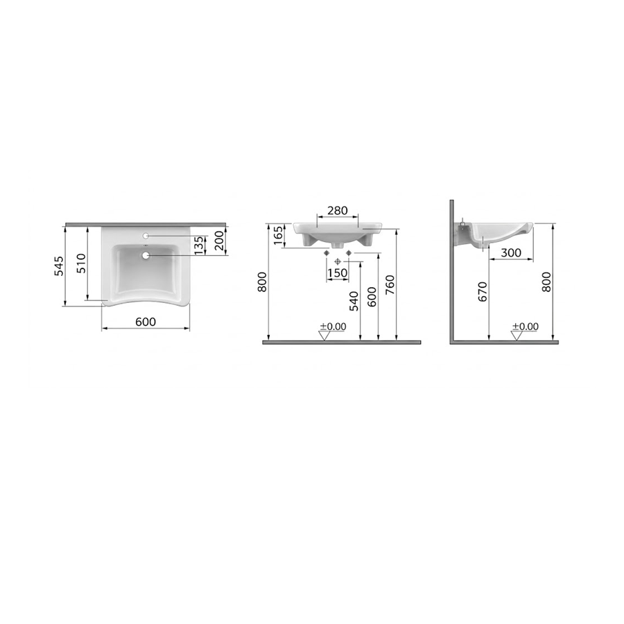 Lavabo VITRA Conforma 60