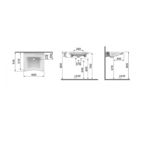 Lavabo VITRA Conforma 60