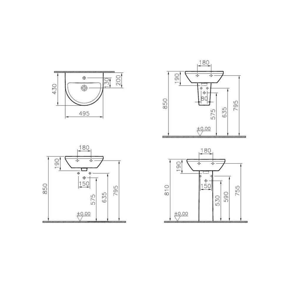 Lavabo VITRA Integra 50