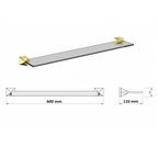 Bravat Royal Bath Collection Shelf – Diamond 60