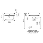 Countertop basin VITRA Geo 60x40