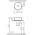 VITRA Outline 40 Countertop Basin