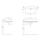 Vasque à poser NIC Design Consolle 70 cm