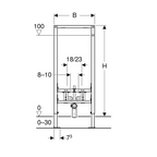 Bâti-support GEBERIT Duofix pour bidet suspendu – 112 cm