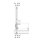 Bâti-support GEBERIT Duofix pour bidet suspendu – 112 cm