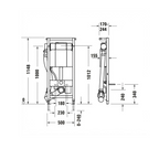 Bâti-support WC DURAVIT DuraSystem avec aspiration manuelle des odeurs