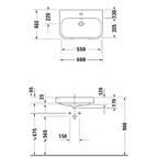 Lavabo DURAVIT Happy D.2 60 cm avec trou pour robinetterie