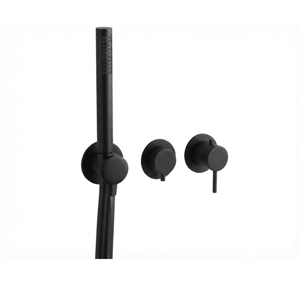 Mitigeur thermostatique encastré ROVIRA Link 2 voies Noir mat