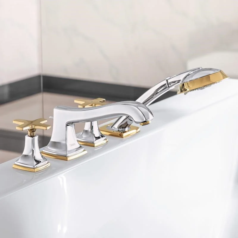 Mitigeur de baignoire 4 trous à poser sur plage HANSGROHE Metropol Classic