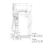 Mitigeur thermostatique de baignoire sur pied AXOR Urquiola