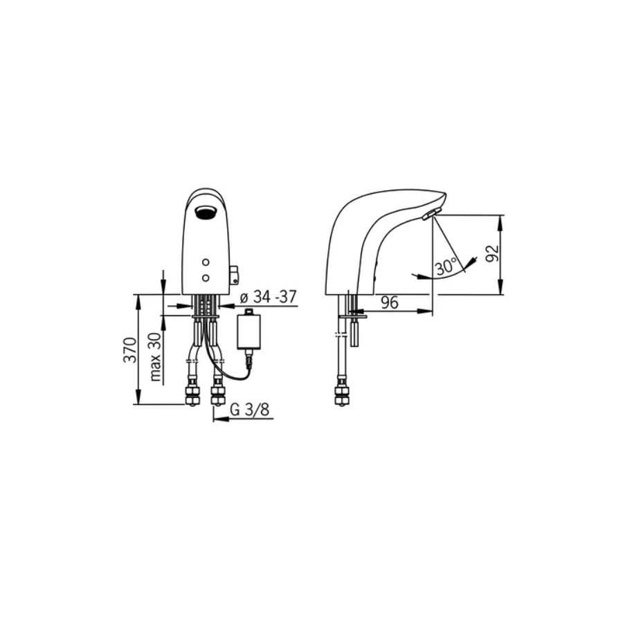 Robinet de lavabo automatique ORAS Electra