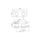 Mitigeur thermostatique à encastrer horizontal 2 voies ROVIRA Link