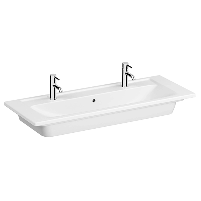 Plan de toilette VITRA Integra 120x47 - 2 robinets