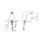 Robinet automatique de lavabo HANSA Hansaelectra