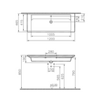 VITRA Integra 120x47 Vanity Top