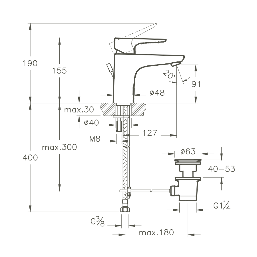 Robinet de lavabo VitrA X-Line