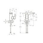 Robinet de lavabo VITRA Sento sans garniture de vidage