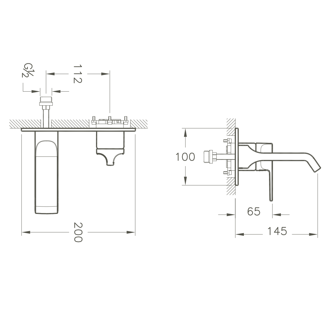 Robinet de lavabo à encastrer VitrA Suit U