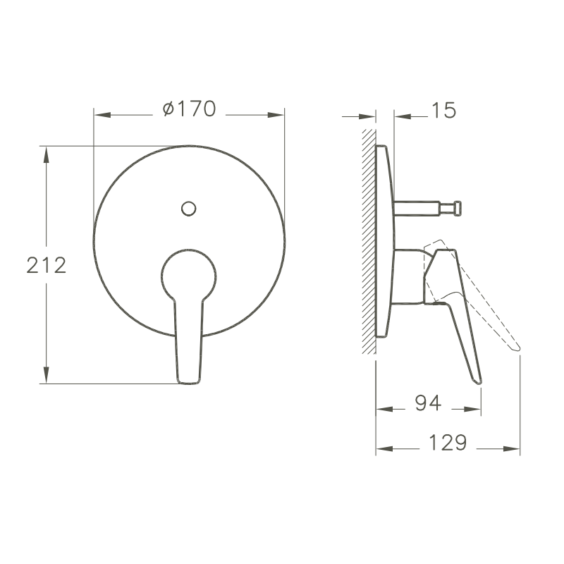 Mitigeur bain/douche à encastrer VitrA V-Box 2 voies