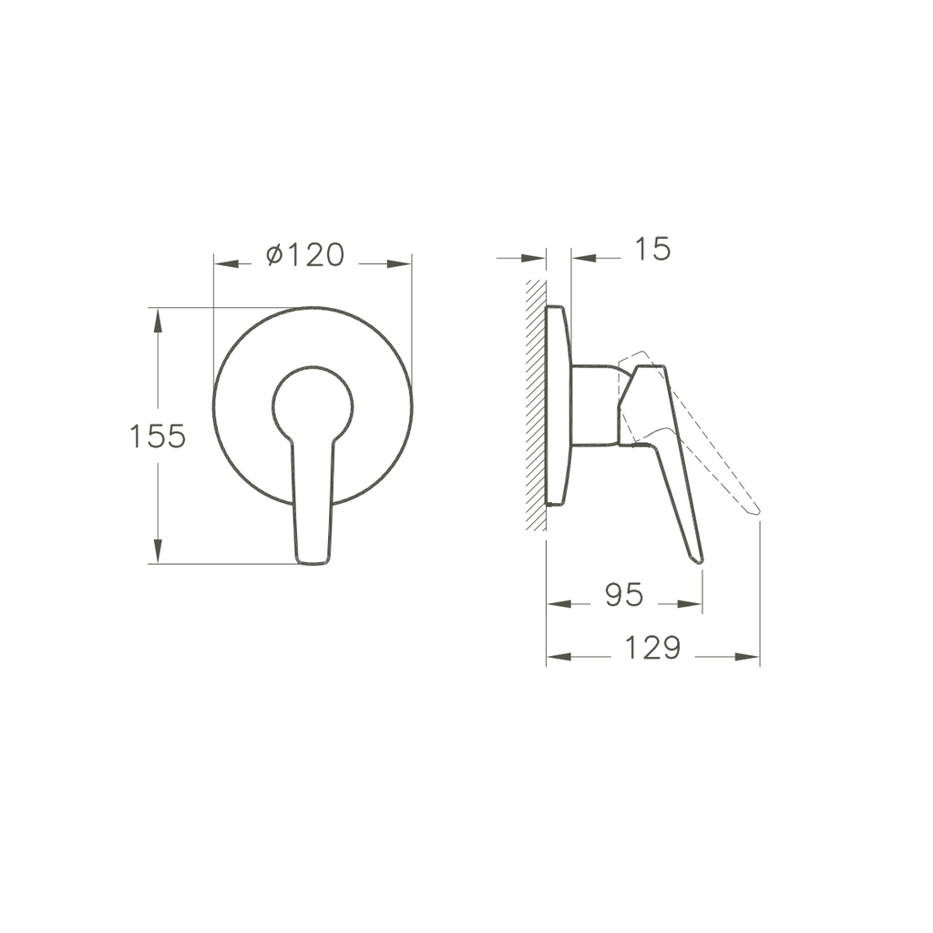 Mitigeur de douche à encastrer VitrA Origin V-Box