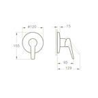 Mitigeur de douche à encastrer VitrA Origin V-Box