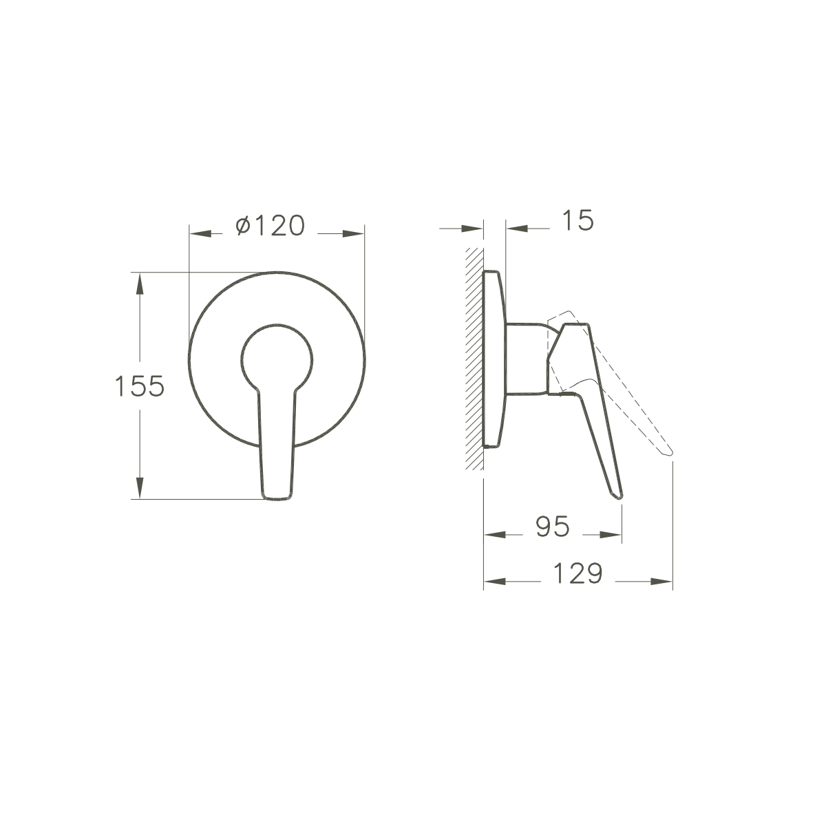 Mitigeur de douche à encastrer VitrA Origin V-Box
