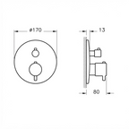 Mitigeur thermostatique bain/douche encastré VitrA Origin V-Box Noir mat