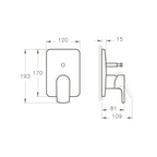 Mitigeur bain-douche encastré VitrA Sento