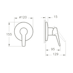Mitigeur de douche encastré VitrA Solid S Chrome