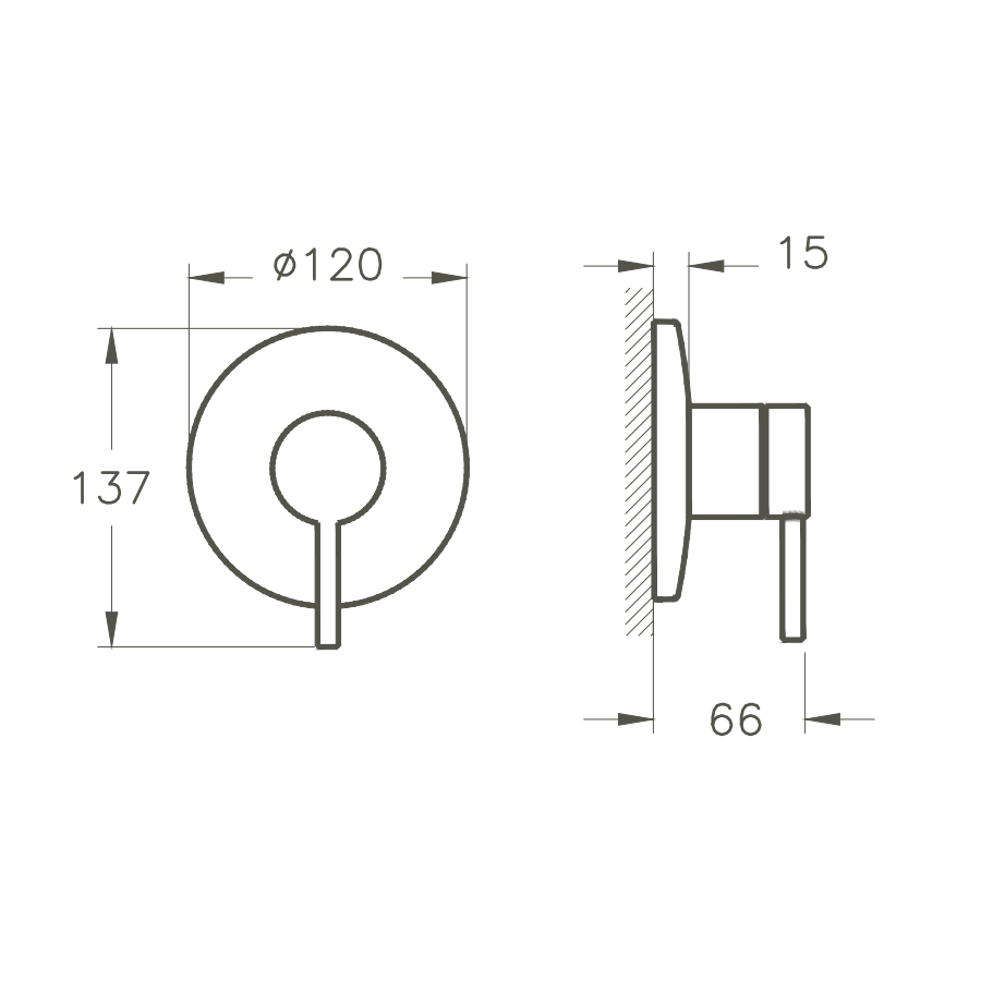 Mitigeur de douche encastré VitrA Origin