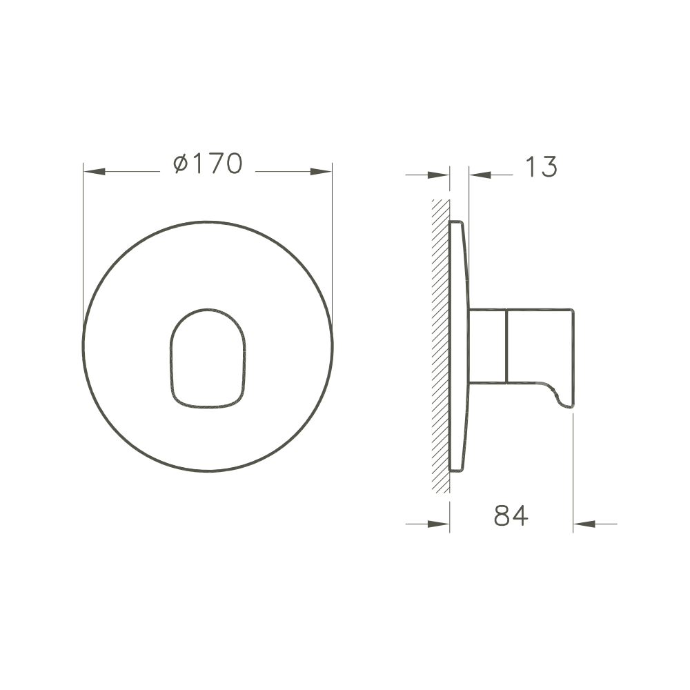 Inverseur de douche 3 voies encastré VitrA X-Line
