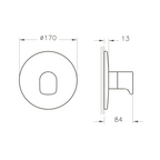 Inverseur de douche 3 voies encastré VitrA X-Line