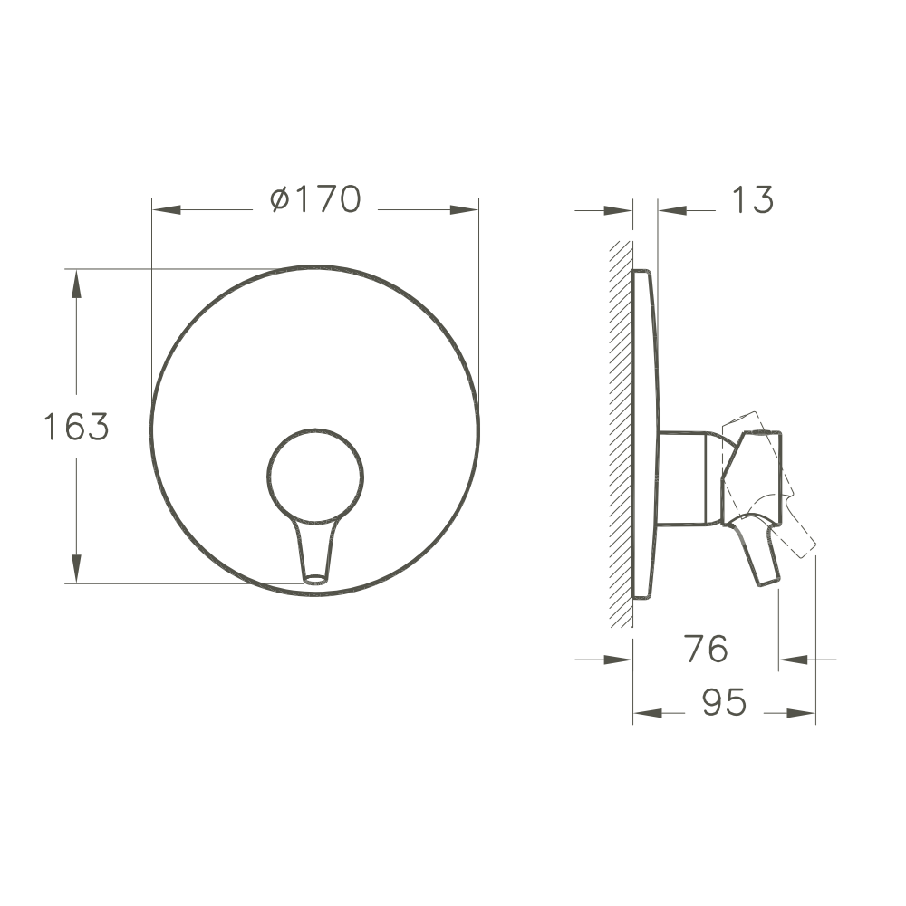 Mitigeur de douche encastré VitrA Nest Trendy