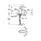 Robinet de lavabo Grohe Eurosmart