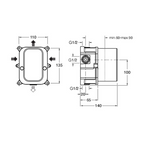 Corps d’encastrement pour mitigeur de bain-douche CRISTINA System
