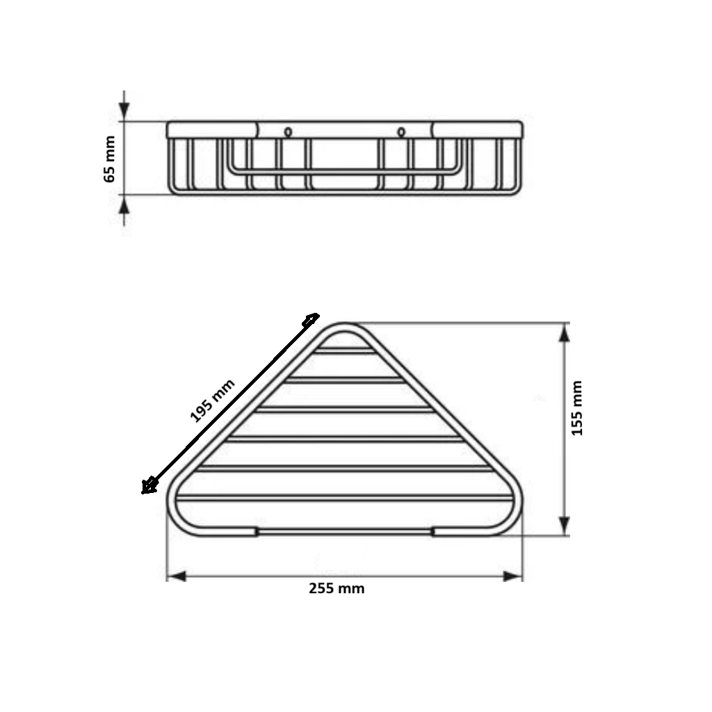 Étagère d’angle de douche semi-profonde Baño Diseño