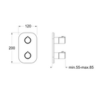 Mitigeur thermostatique encastré CRISTINA NEW DAY 1 sortie