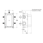 Mitigeur thermostatique encastré CRISTINA NEW DAY 1 sortie