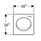 Commande de chasse d’urinoir pneumatique Geberit Basic Samba