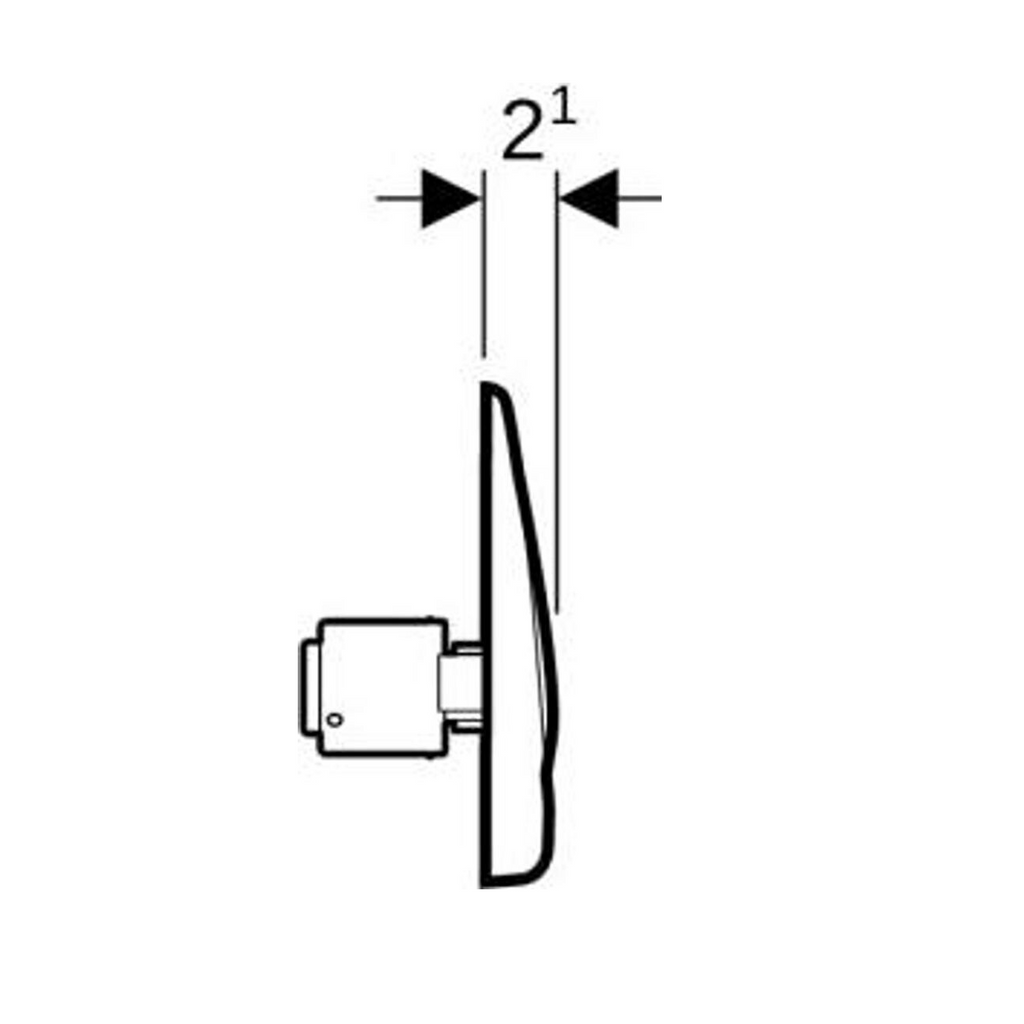 Commande de chasse d’urinoir pneumatique Geberit Basic Samba