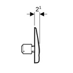Commande de chasse d’urinoir pneumatique Geberit Basic Samba
