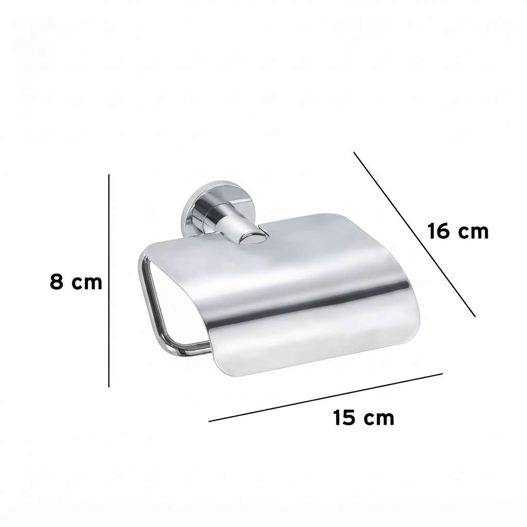 Porte-papier toilette avec couvercle POMDOR Ona