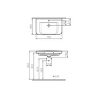 VITRA Sento vanity top 78x49