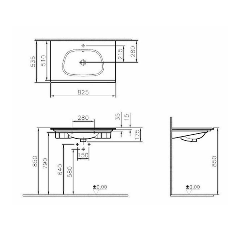 plan de toilette VITRA Frame 83x53