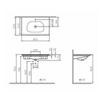 VITRA Frame vanity unit 83x53